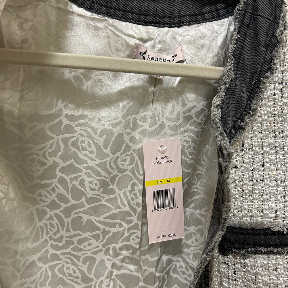 Nanette Lepore Ivory/Black Tweed - NWT - Picture 4 of 11